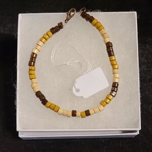 Chic Brown and Cream Beaded Bracelet